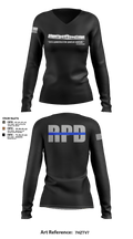Roanoke SWAT 18217649 Women's Long Sleeve V-neck Shirt - 3