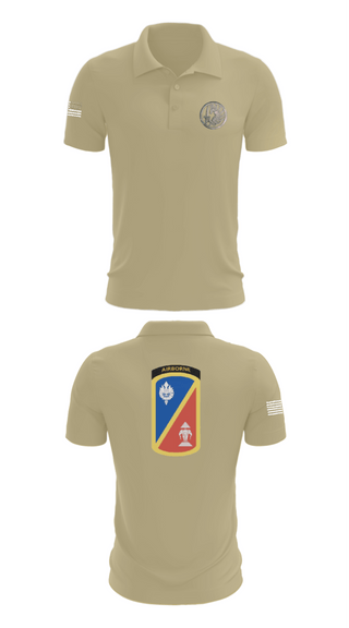 Short Sleeve Performance Polo, 1st Det. Royal Lao Airborne, Army, Teamtime, Team time, sublimation, custom sports apparel, team uniforms, spirit wear, spiritwear, sports uniforms, custom shirts, team store, custom team store, fundraiser sports, apparel fundraiser