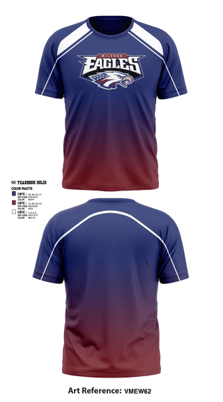 Short Sleeve Performance Shirt, Milford Eagles Pop Warner Football and Cheer, Football, Teamtime, Team time, sublimation, custom sports apparel, team uniforms, spirit wear, spiritwear, sports uniforms, custom shirts, team store, custom team store, fundraiser sports, apparel fundraiser
