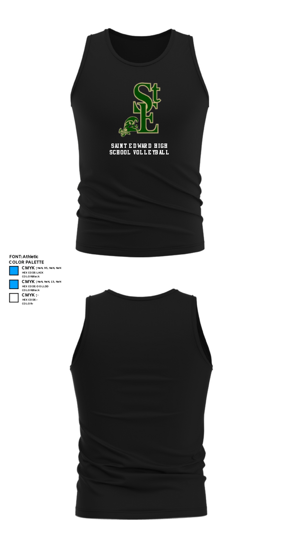 Tank Top, Saint Edward High School Volleyball, Women's Volleyball, Teamtime, Team time, sublimation, custom sports apparel, team uniforms, spirit wear, spiritwear, sports uniforms, custom shirts, team store, custom team store, fundraiser sports, apparel fundraiser