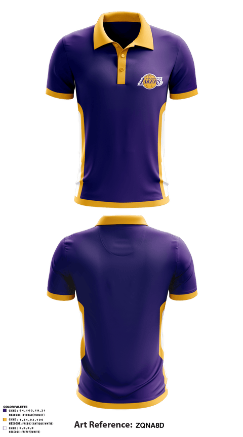 Short Sleeve Performance Polo, Los angles lakers, Men's Basketball, Teamtime, Team time, sublimation, custom sports apparel, team uniforms, spirit wear, spiritwear, sports uniforms, custom shirts, team store, custom team store, fundraiser sports, apparel fundraiser