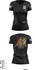 APEX 66438771 Women's Short Sleeve V-neck Shirt - 2