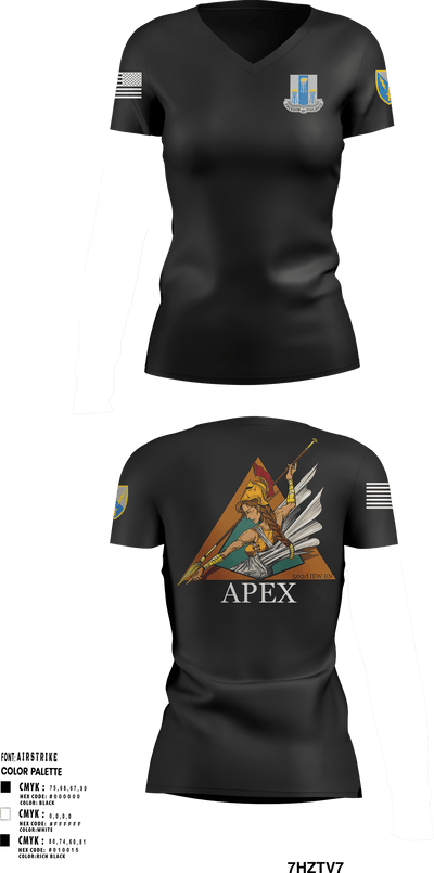 APEX 66438771 Women's Short Sleeve V-neck Shirt - 2
