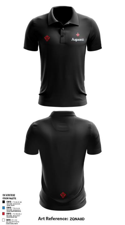 BOULDER TROJANS 13514059 Short Sleeve Performance Polo - 1