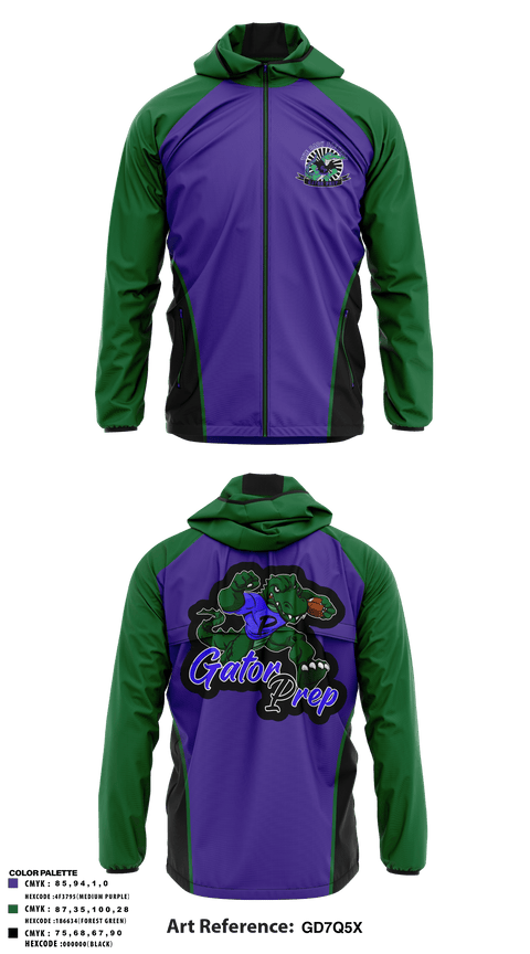 Windbreaker, Gator Prep, Football, Teamtime, Team time, sublimation, custom sports apparel, team uniforms, spirit wear, spiritwear, sports uniforms, custom shirts, team store, custom team store, fundraiser sports, apparel fundraiser