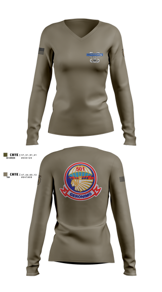 Women's Long Sleeve Vneck Shirt, 1-501st, , Teamtime, Team time, sublimation, custom sports apparel, team uniforms, spirit wear, spiritwear, sports uniforms, custom shirts, team store, custom team store, fundraiser sports, apparel fundraiser
