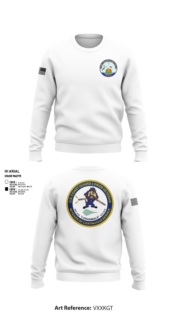 Crew Neck Sweatshirt, Marcus Island Loran Station, Coast Guard, Teamtime, Team time, sublimation, custom sports apparel, team uniforms, spirit wear, spiritwear, sports uniforms, custom shirts, team store, custom team store, fundraiser sports, apparel fundraiser