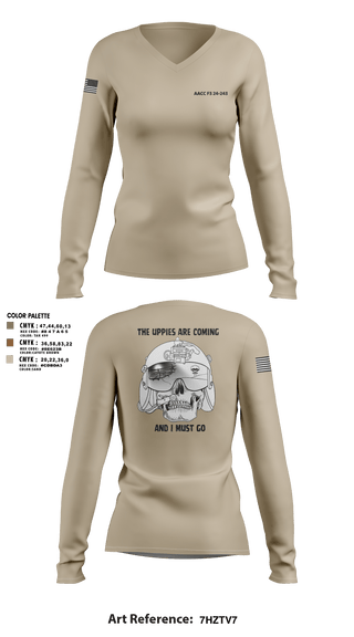 Women's Long Sleeve Vneck Shirt, 42D FRSDAACC, Army, Teamtime, Team time, sublimation, custom sports apparel, team uniforms, spirit wear, spiritwear, sports uniforms, custom shirts, team store, custom team store, fundraiser sports, apparel fundraiser
