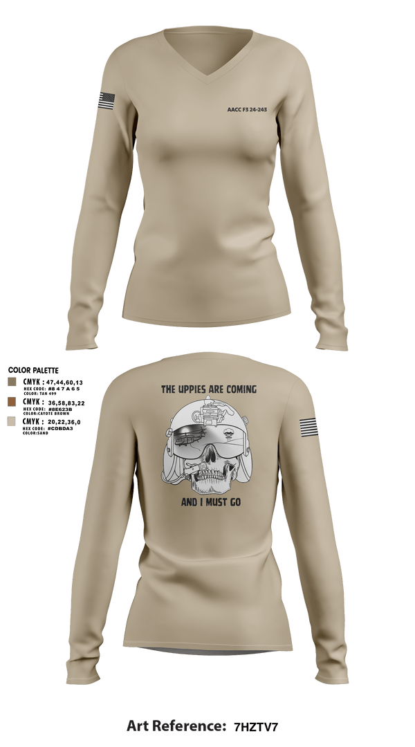 Women's Long Sleeve Vneck Shirt, 42D FRSDAACC, Army, Teamtime, Team time, sublimation, custom sports apparel, team uniforms, spirit wear, spiritwear, sports uniforms, custom shirts, team store, custom team store, fundraiser sports, apparel fundraiser