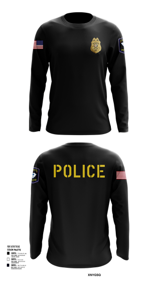 Long Sleeve Performance Shirt, New Ellenton Police Department, Police, Teamtime, Team time, sublimation, custom sports apparel, team uniforms, spirit wear, spiritwear, sports uniforms, custom shirts, team store, custom team store, fundraiser sports, apparel fundraiser