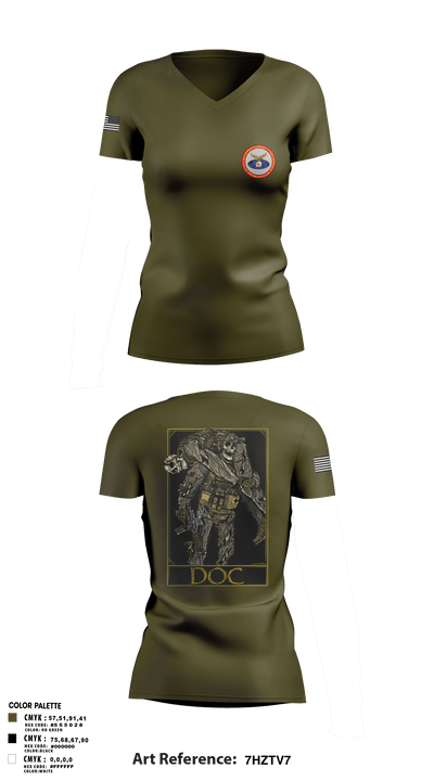 MCSFR RAS 3147834 Women's Short Sleeve V-neck Shirt - 1