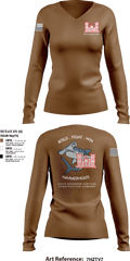 465 EVCC 45637531 Women's Long Sleeve V-neck Shirt - 5