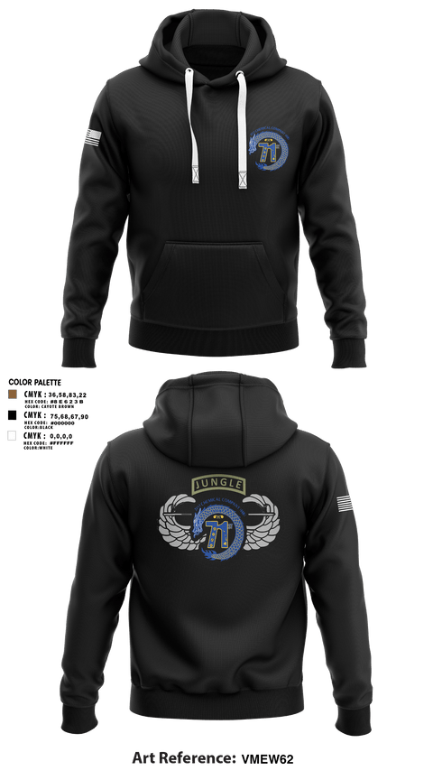 Hoodie, 71st Chemical Company (HR), Army, Teamtime, Team time, sublimation, custom sports apparel, team uniforms, spirit wear, spiritwear, sports uniforms, custom shirts, team store, custom team store, fundraiser sports, apparel fundraiser
