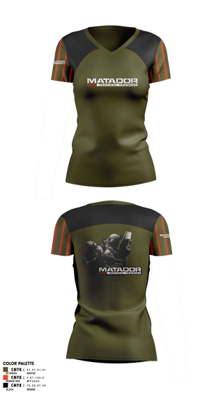 Women's Short Sleeve Vneck Shirt, Matador Tactical, , Teamtime, Team time, sublimation, custom sports apparel, team uniforms, spirit wear, spiritwear, sports uniforms, custom shirts, team store, custom team store, fundraiser sports, apparel fundraiser