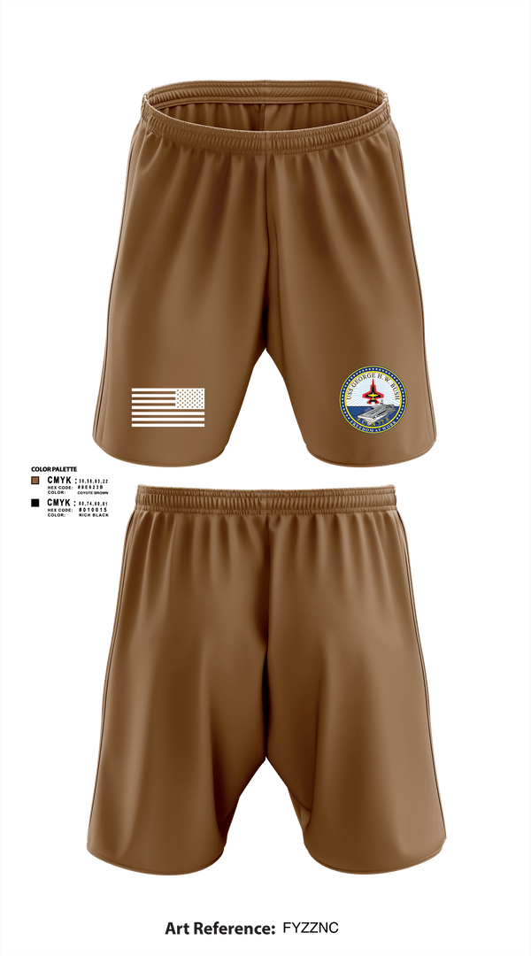 Athletic Shorts With Pockets, Cvn 77 IM-5, Navy, Teamtime, Team time, sublimation, custom sports apparel, team uniforms, spirit wear, spiritwear, sports uniforms, custom shirts, team store, custom team store, fundraiser sports, apparel fundraiser