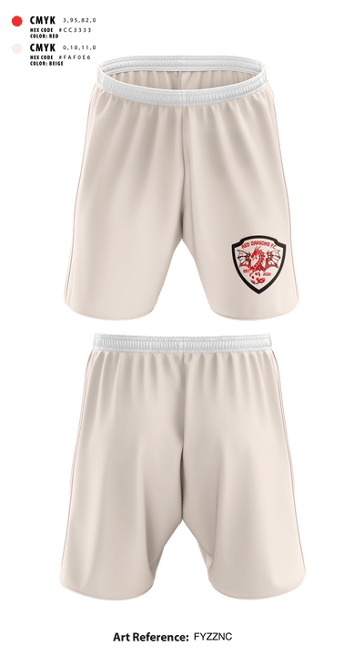 Red dragons fc 88185118 Athletic Shorts With Pockets - 1