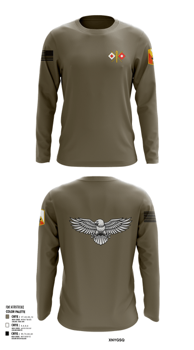 USASA BELVOIR 16372072 Long Sleeve Performance Shirt - 63