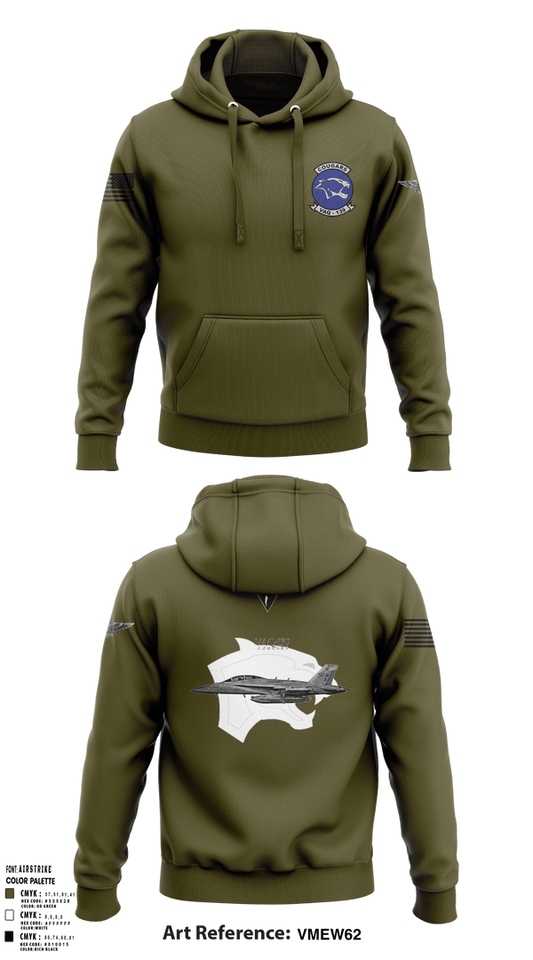 Hoodie, VAQ-139 Cougars, Navy, Teamtime, Team time, sublimation, custom sports apparel, team uniforms, spirit wear, spiritwear, sports uniforms, custom shirts, team store, custom team store, fundraiser sports, apparel fundraiser