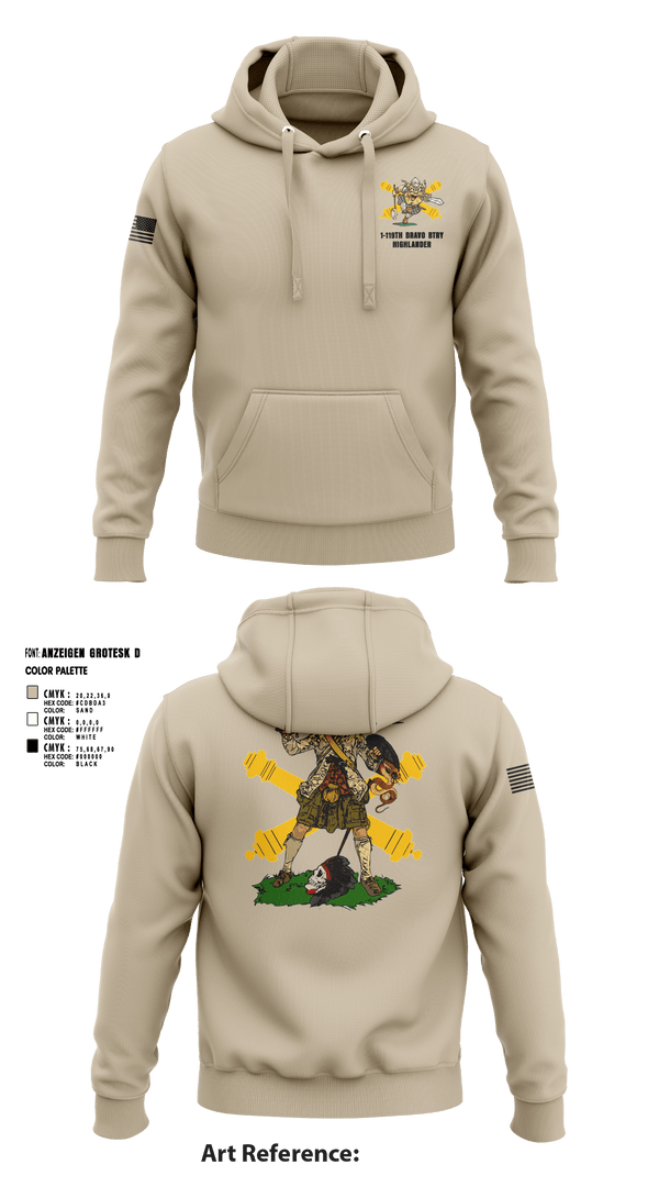 Hoodie, Bravo 1-119th FA, , Teamtime, Team time, sublimation, custom sports apparel, team uniforms, spirit wear, spiritwear, sports uniforms, custom shirts, team store, custom team store, fundraiser sports, apparel fundraiser