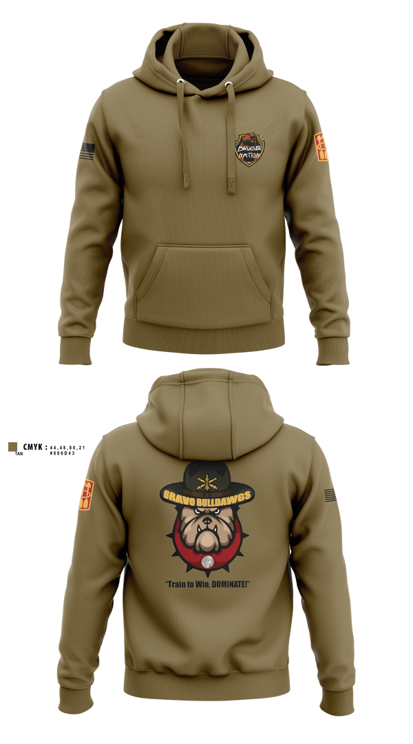 Hoodie, Bravo BulldawgsBravo BulldawgsB_3-6 ADARBulldawgs 3-6ADAR, Army, Teamtime, Team time, sublimation, custom sports apparel, team uniforms, spirit wear, spiritwear, sports uniforms, custom shirts, team store, custom team store, fundraiser sports, apparel fundraiser