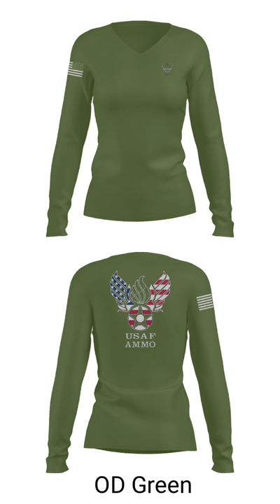 7th Munitions Sq 29669967 Women's Long Sleeve V-neck Shirt - 57