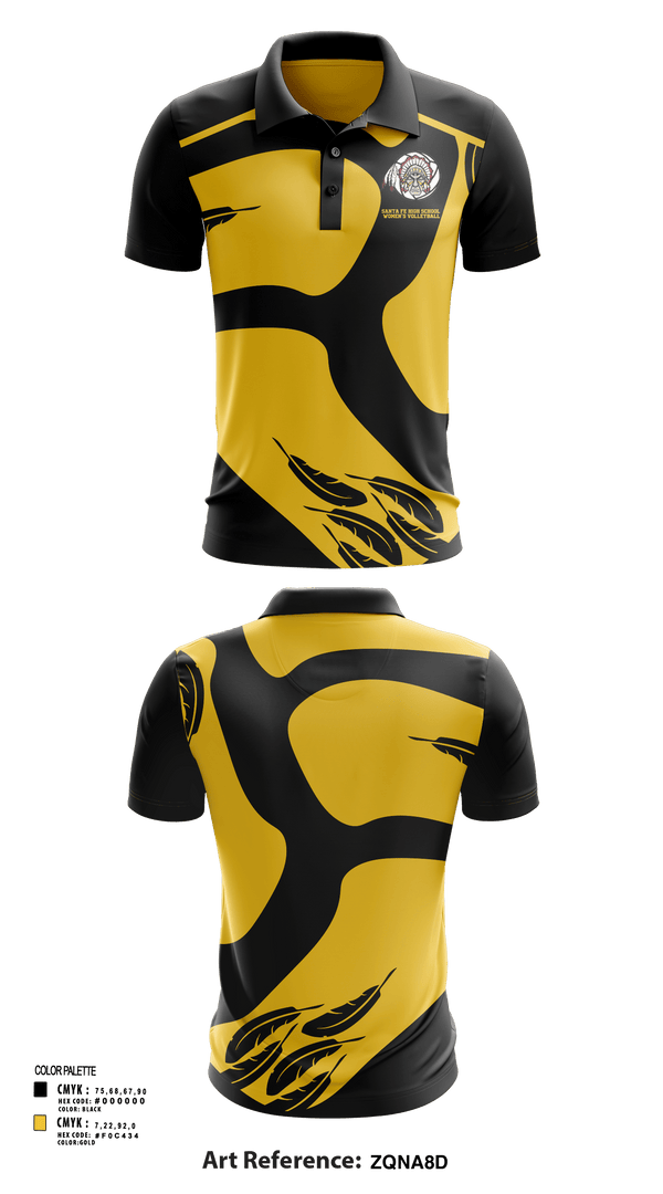 Short Sleeve Performance Polo, Santa Fe High School, Women's Volleyball, Teamtime, Team time, sublimation, custom sports apparel, team uniforms, spirit wear, spiritwear, sports uniforms, custom shirts, team store, custom team store, fundraiser sports, apparel fundraiser