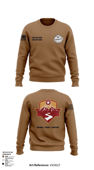 Crew Neck Sweatshirt, Fort Bliss DENTAC, Army, Teamtime, Team time, sublimation, custom sports apparel, team uniforms, spirit wear, spiritwear, sports uniforms, custom shirts, team store, custom team store, fundraiser sports, apparel fundraiser