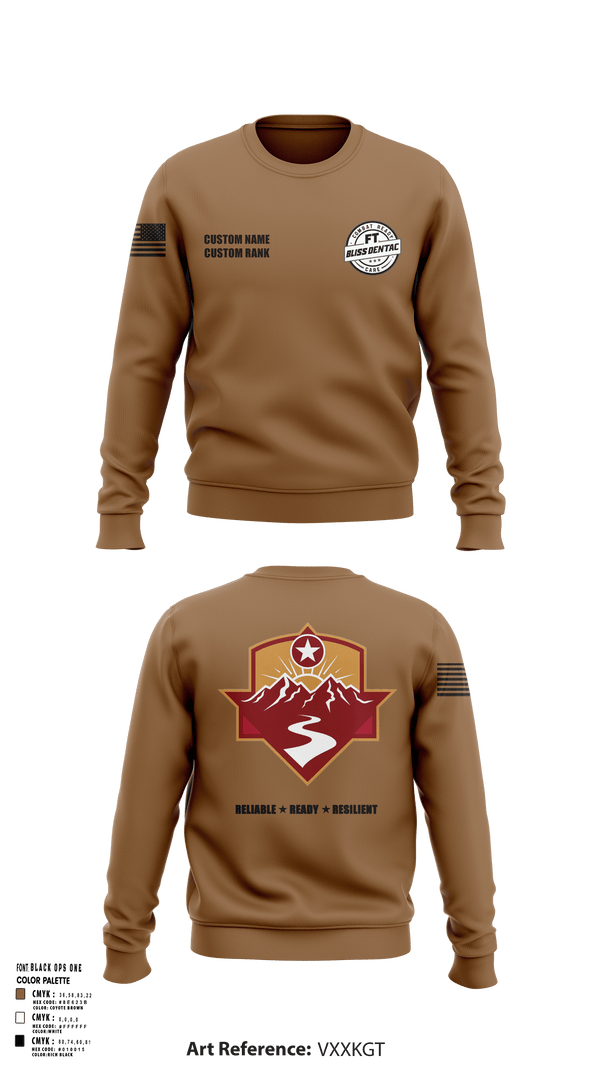 Crew Neck Sweatshirt, Fort Bliss DENTAC, Army, Teamtime, Team time, sublimation, custom sports apparel, team uniforms, spirit wear, spiritwear, sports uniforms, custom shirts, team store, custom team store, fundraiser sports, apparel fundraiser