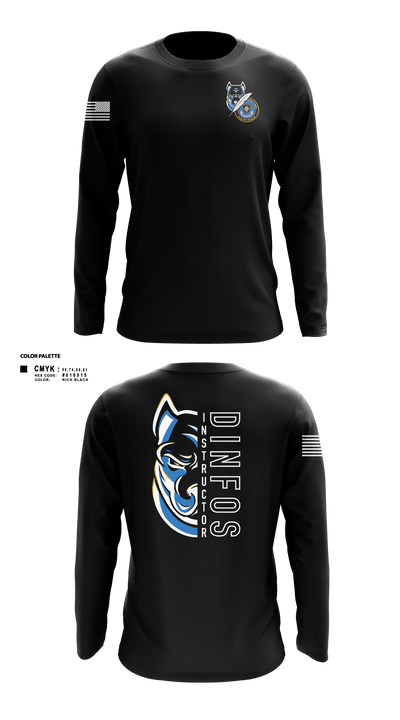 DINFOS (Defense Information School) 29284303 Long Sleeve Performance Shirt - 8