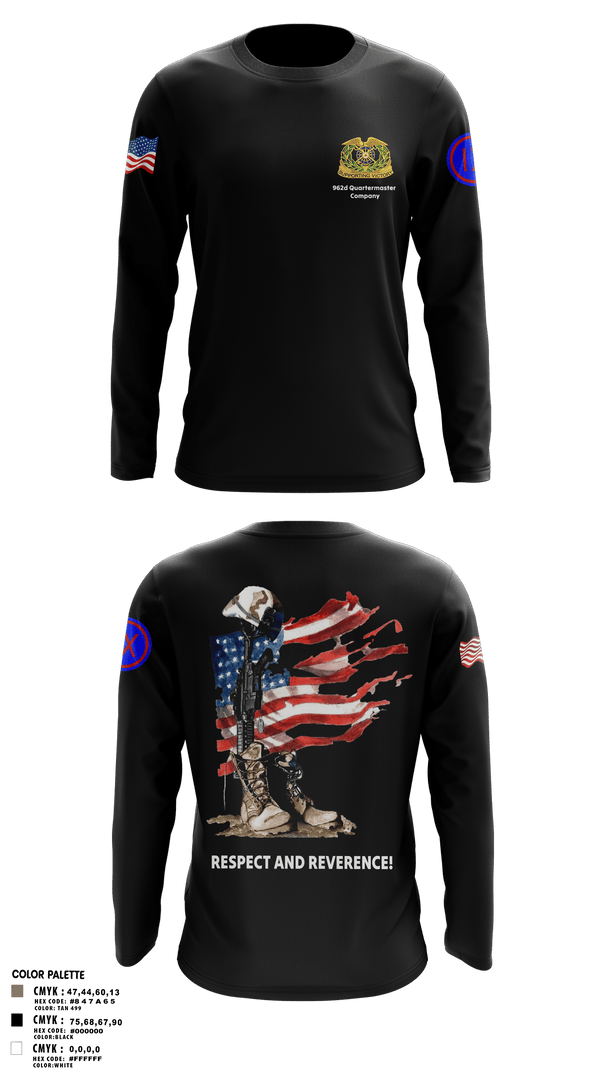 Long Sleeve Performance Shirt, 962D QUARTERMASTER COMPANY (MORTUARY AFFAIRS), Army, Teamtime, Team time, sublimation, custom sports apparel, team uniforms, spirit wear, spiritwear, sports uniforms, custom shirts, team store, custom team store, fundraiser sports, apparel fundraiser