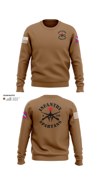 Crew Neck Sweatshirt, Alpha Company 1-138th Infantry Regiment, , Teamtime, Team time, sublimation, custom sports apparel, team uniforms, spirit wear, spiritwear, sports uniforms, custom shirts, team store, custom team store, fundraiser sports, apparel fundraiser