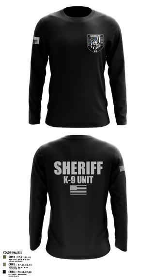 Long Sleeve Performance Shirt, Alexander County Sheriff Office K-9, Police, Teamtime, Team time, sublimation, custom sports apparel, team uniforms, spirit wear, spiritwear, sports uniforms, custom shirts, team store, custom team store, fundraiser sports, apparel fundraiser