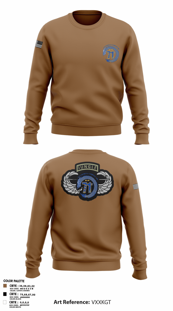 Crew Neck Sweatshirt, 71st Chemical Company (HR), Army, Teamtime, Team time, sublimation, custom sports apparel, team uniforms, spirit wear, spiritwear, sports uniforms, custom shirts, team store, custom team store, fundraiser sports, apparel fundraiser