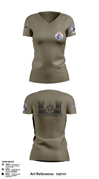 Women's Short Sleeve Vneck Shirt, XVIII ABN G2, Army, Teamtime, Team time, sublimation, custom sports apparel, team uniforms, spirit wear, spiritwear, sports uniforms, custom shirts, team store, custom team store, fundraiser sports, apparel fundraiser