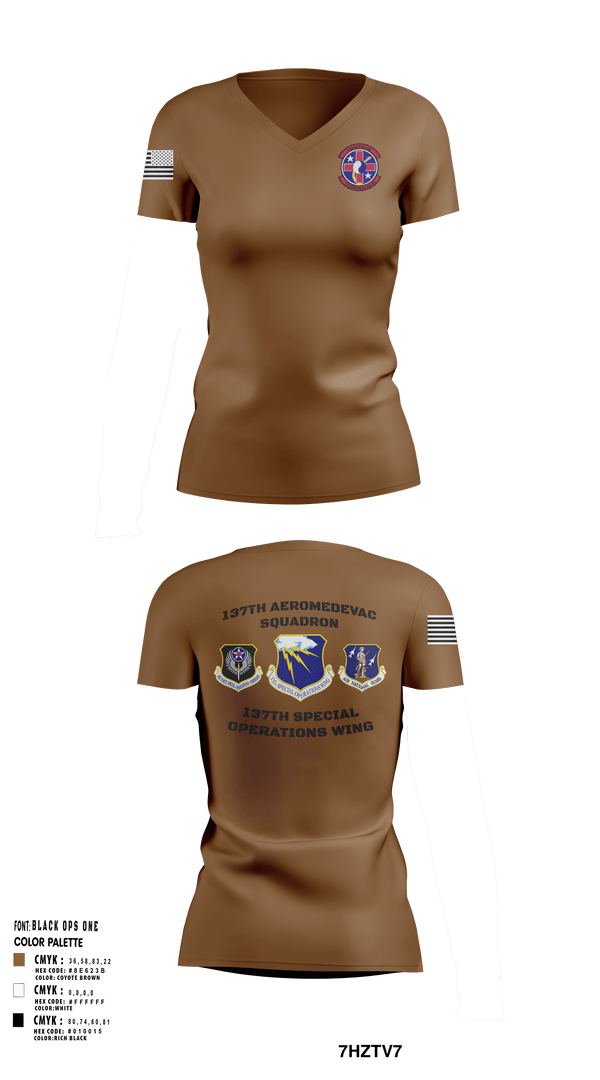 Women's Short Sleeve Vneck Shirt, 137th AES, , Teamtime, Team time, sublimation, custom sports apparel, team uniforms, spirit wear, spiritwear, sports uniforms, custom shirts, team store, custom team store, fundraiser sports, apparel fundraiser