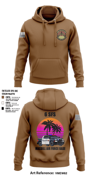 Hoodie, 6th Security Forces Squadron, Air Force, Teamtime, Team time, sublimation, custom sports apparel, team uniforms, spirit wear, spiritwear, sports uniforms, custom shirts, team store, custom team store, fundraiser sports, apparel fundraiser
