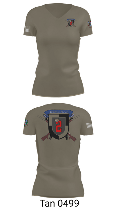 2nd Battalion 43692183 Women's Short Sleeve V-neck Shirt - 68