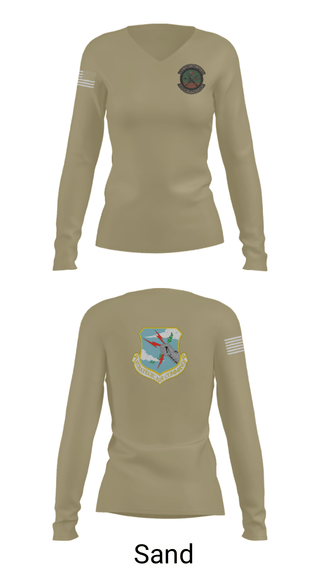 Women's Long Sleeve Vneck Shirt, 384th Security Police Squadron, Air Force, Teamtime, Team time, sublimation, custom sports apparel, team uniforms, spirit wear, spiritwear, sports uniforms, custom shirts, team store, custom team store, fundraiser sports, apparel fundraiser