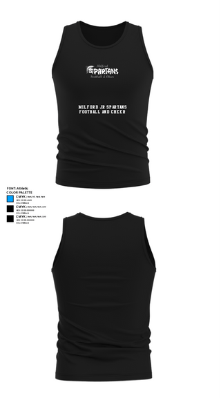Tank Top, Milford Jr Spartans Football and Cheer, Football, Teamtime, Team time, sublimation, custom sports apparel, team uniforms, spirit wear, spiritwear, sports uniforms, custom shirts, team store, custom team store, fundraiser sports, apparel fundraiser