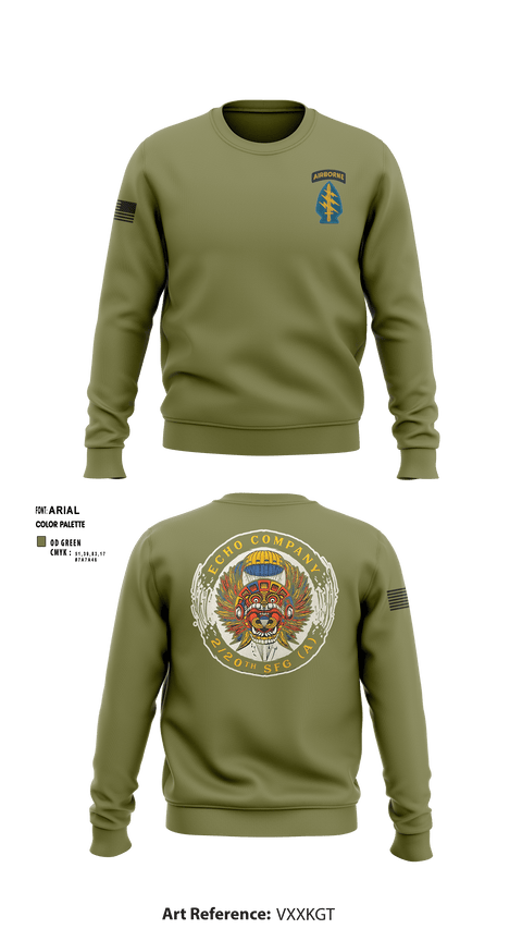 Crew Neck Sweatshirt, ECHO 20th SFG, National Guard, Teamtime, Team time, sublimation, custom sports apparel, team uniforms, spirit wear, spiritwear, sports uniforms, custom shirts, team store, custom team store, fundraiser sports, apparel fundraiser