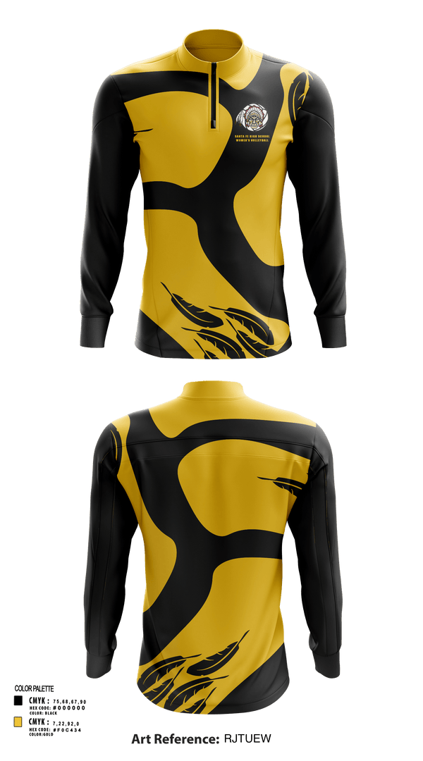 Quarter Zip Jacket, Santa Fe High School, Women's Volleyball, Teamtime, Team time, sublimation, custom sports apparel, team uniforms, spirit wear, spiritwear, sports uniforms, custom shirts, team store, custom team store, fundraiser sports, apparel fundraiser