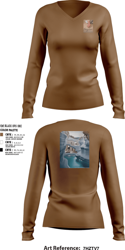 X Unknown StudiosX Unknown Studios 67098439 Women's Long Sleeve V-neck Shirt - 8