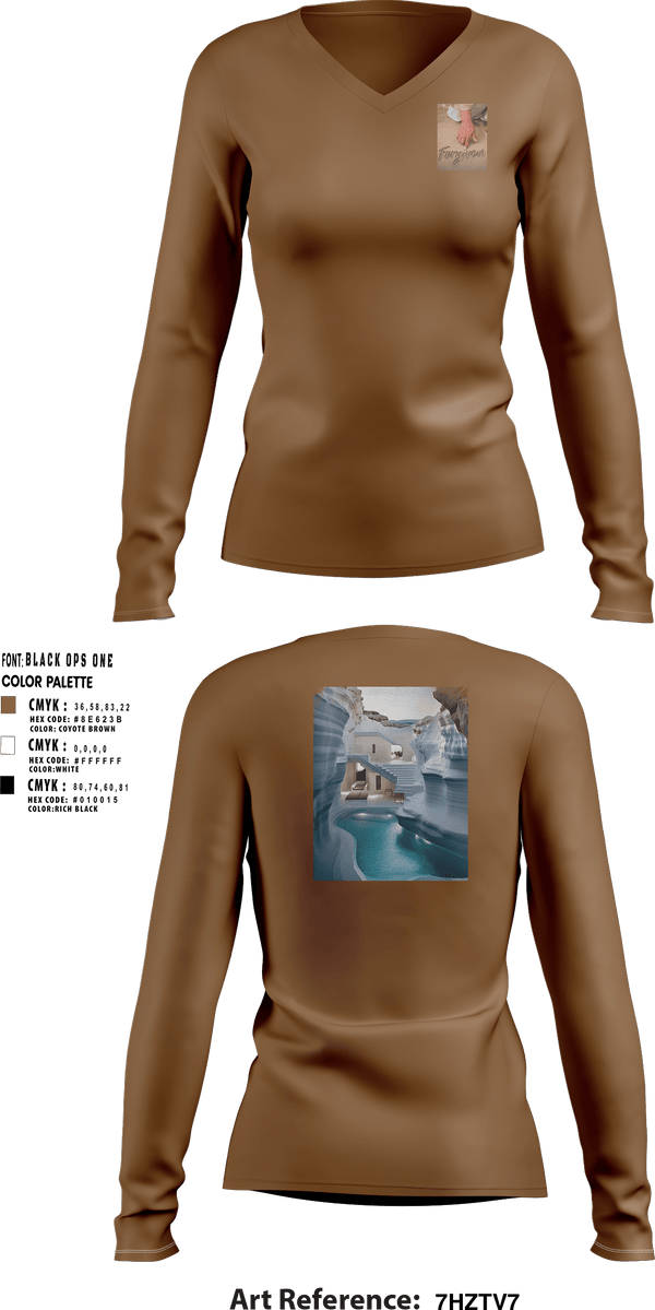 Women's Long Sleeve Vneck Shirt, X Unknown StudiosX Unknown Studios, , Teamtime, Team time, sublimation, custom sports apparel, team uniforms, spirit wear, spiritwear, sports uniforms, custom shirts, team store, custom team store, fundraiser sports, apparel fundraiser