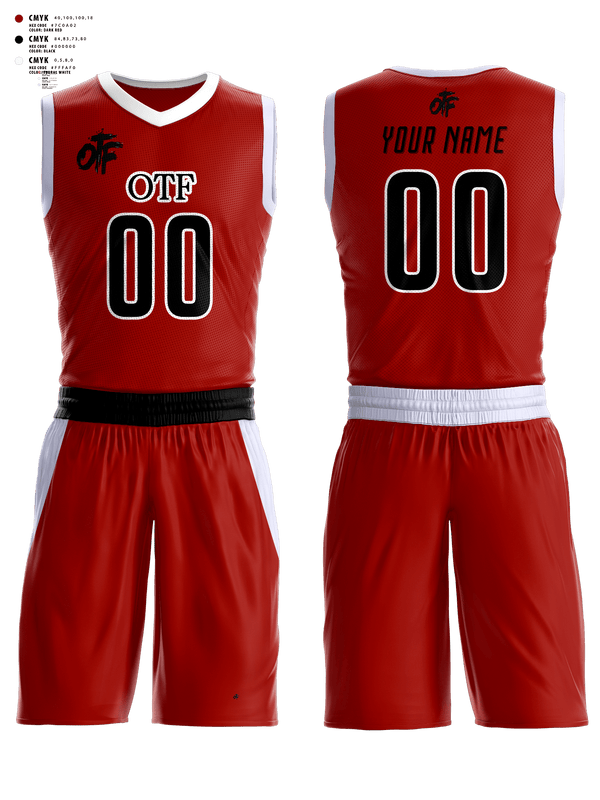 Basketball Uniform, OTF Elite, Men's Basketball, Teamtime, Team time, sublimation, custom sports apparel, team uniforms, spirit wear, spiritwear, sports uniforms, custom shirts, team store, custom team store, fundraiser sports, apparel fundraiser
