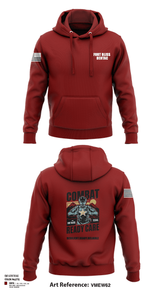 Hoodie, Fort Bliss DENTAC, Army, Teamtime, Team time, sublimation, custom sports apparel, team uniforms, spirit wear, spiritwear, sports uniforms, custom shirts, team store, custom team store, fundraiser sports, apparel fundraiser