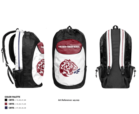 Gear Bag, The Kew-Forest School Volleyball, Men's Volleyball, Teamtime, Team time, sublimation, custom sports apparel, team uniforms, spirit wear, spiritwear, sports uniforms, custom shirts, team store, custom team store, fundraiser sports, apparel fundraiser