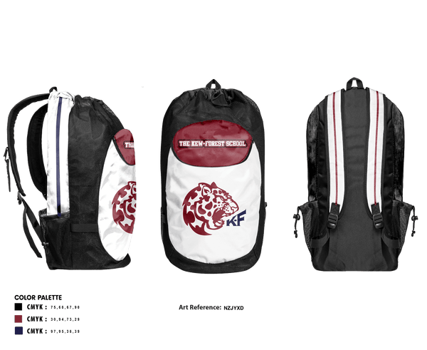Gear Bag, The Kew-Forest School Volleyball, Men's Volleyball, Teamtime, Team time, sublimation, custom sports apparel, team uniforms, spirit wear, spiritwear, sports uniforms, custom shirts, team store, custom team store, fundraiser sports, apparel fundraiser