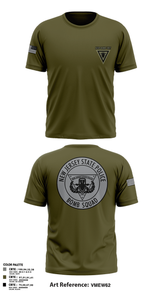 Short Sleeve Performance Shirt, NJSP BOMB UNIT, , Teamtime, Team time, sublimation, custom sports apparel, team uniforms, spirit wear, spiritwear, sports uniforms, custom shirts, team store, custom team store, fundraiser sports, apparel fundraiser