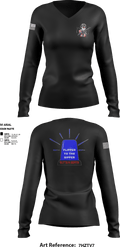SAE 65229274 Women's Long Sleeve V-neck Shirt - 3