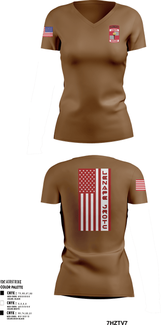 Women's Short Sleeve Vneck Shirt, Lenape High School Army JROTC, , Teamtime, Team time, sublimation, custom sports apparel, team uniforms, spirit wear, spiritwear, sports uniforms, custom shirts, team store, custom team store, fundraiser sports, apparel fundraiser